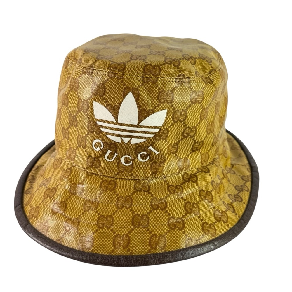 GUCCI X ADIDAS Interlocking GG Unisex Bucket Coated Canvas Hat Made in Italy M
